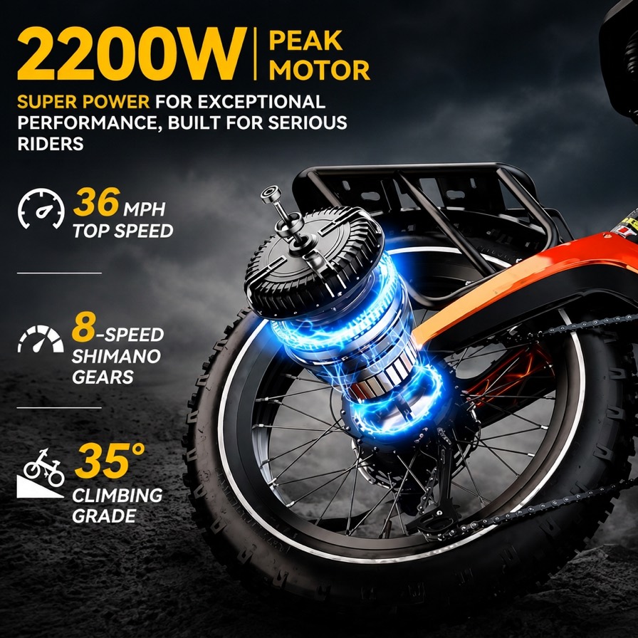 2200W peak motor